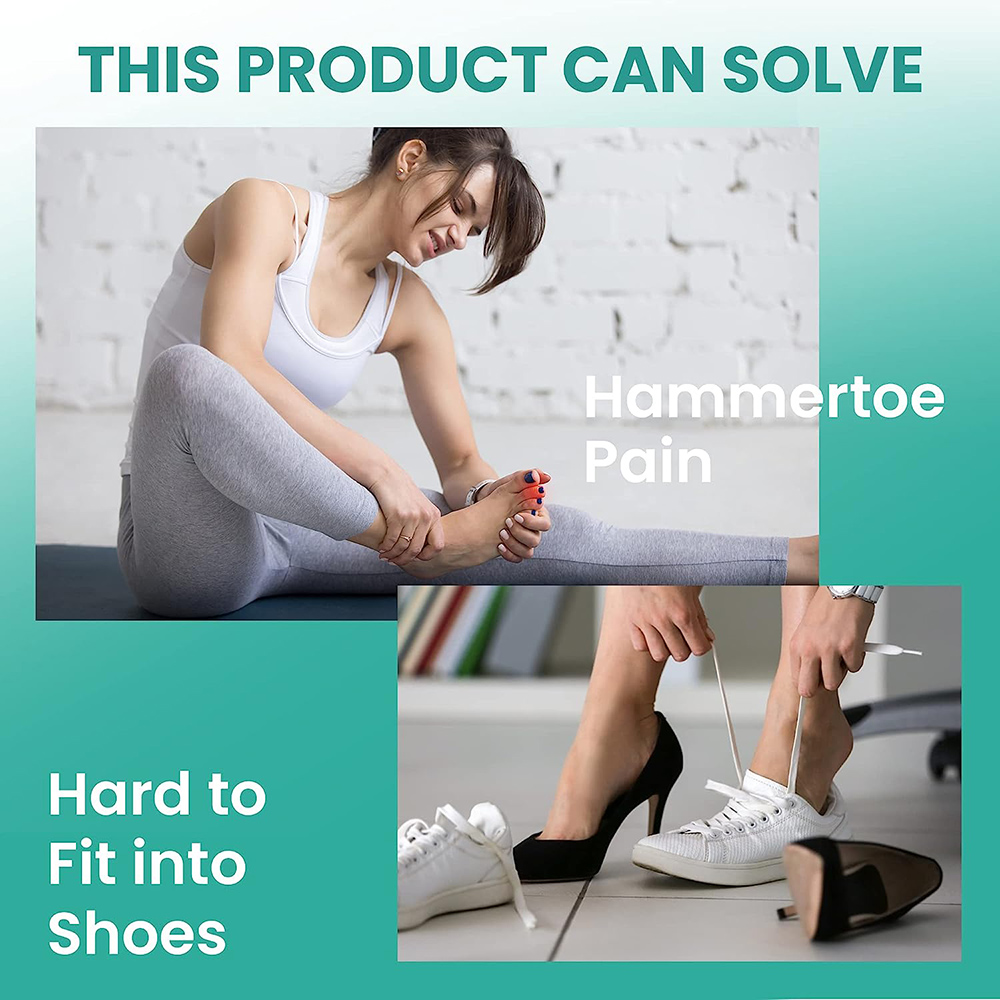 Pexmen 2/4/10 Stuks Hamerteen Stijltang Hamerteen Corrector Voor Gekruld Krom Gebogen En Klauw Tenen Stoppen Teenoverlapping En Wrijven