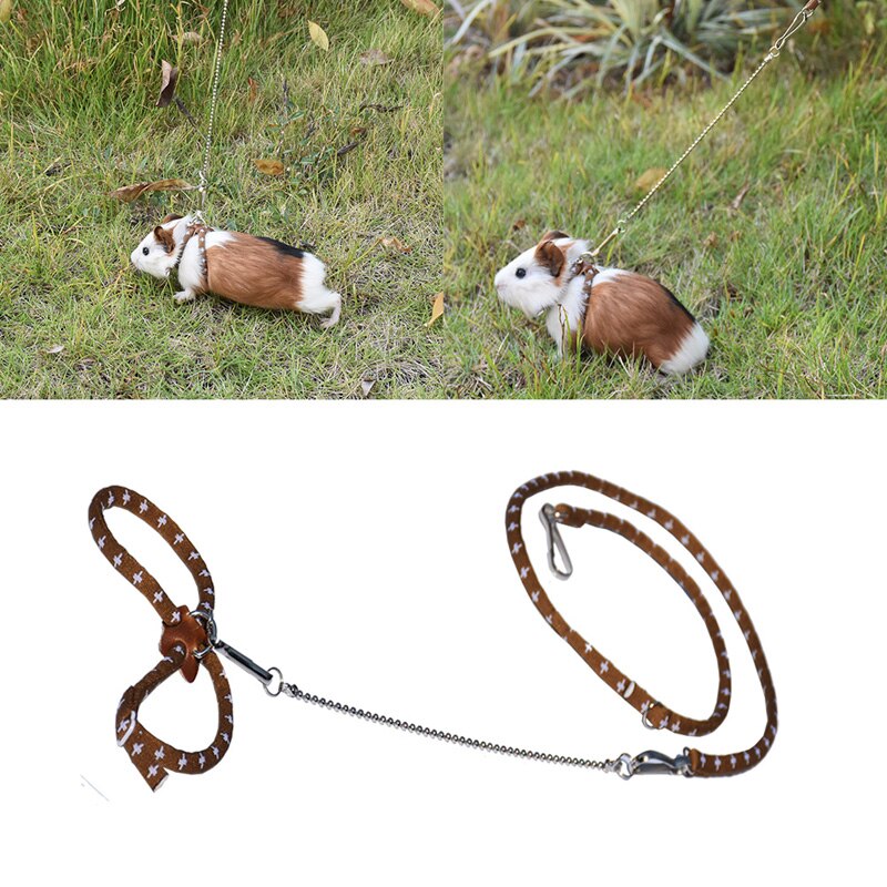 Correa de arnés suave ajustable para mascotas, Collar de pájaro, loro, ratón, hámster, hurones, rata, mascota, conejillo de indias, Correa