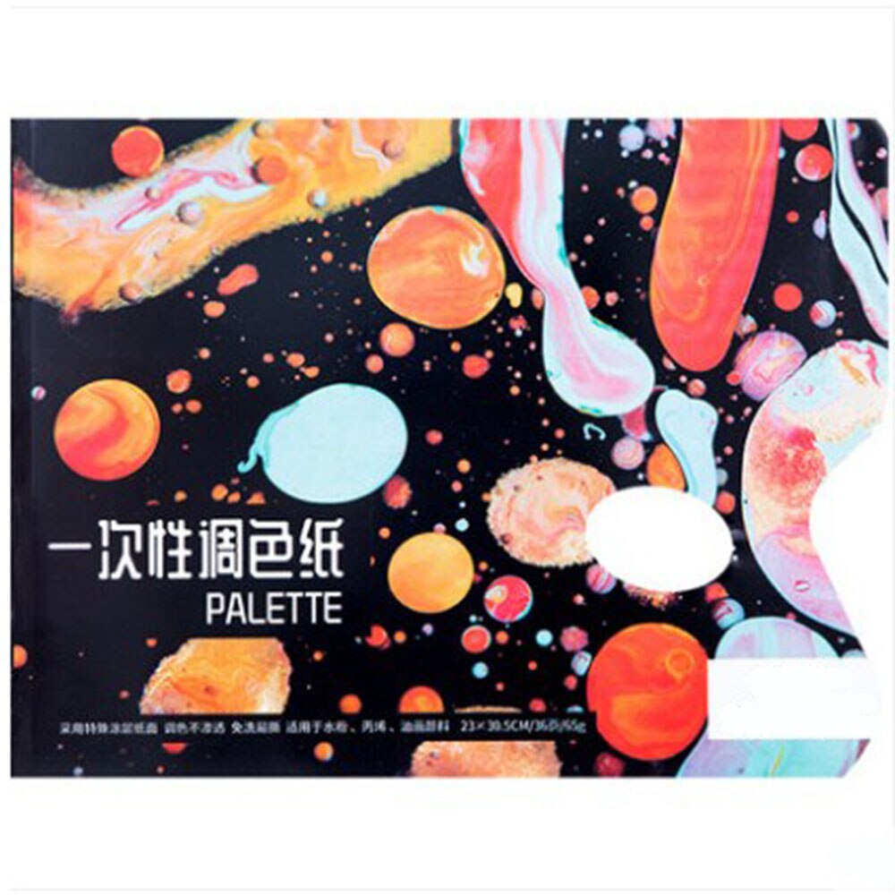 30 sheet/book Disposable paper palette Detachable suit for Oil/Acrylic/Water color Paint palette