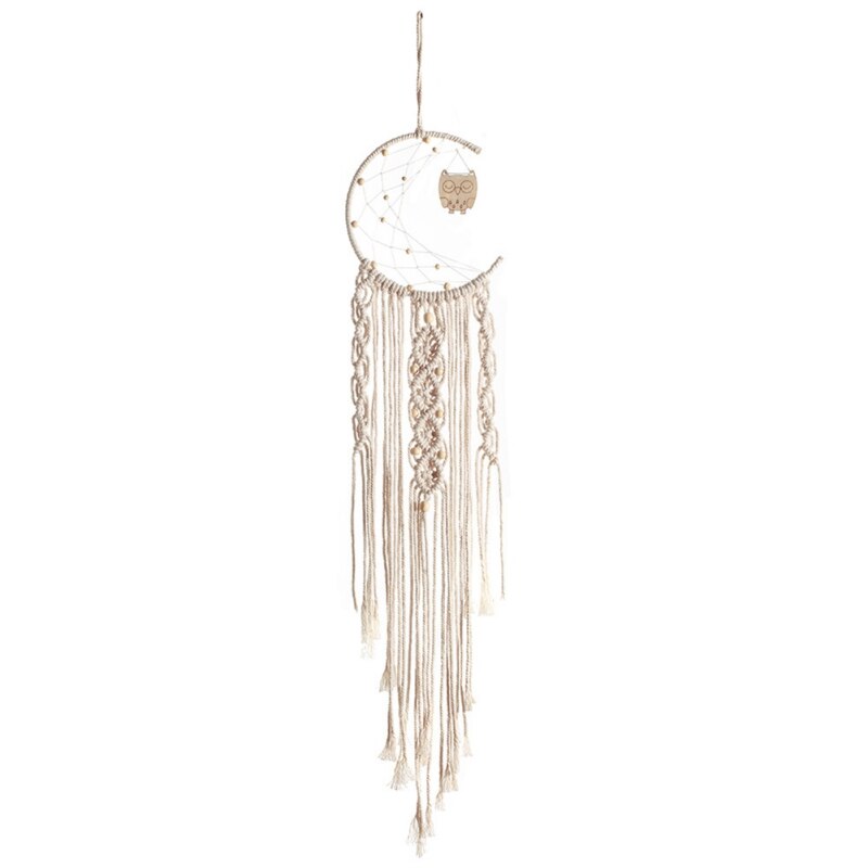 Boho stil dekorativ bomull vävd macrame vägghängande gobeläng för sovrum vardagsrum barnkammare för heminredning: E