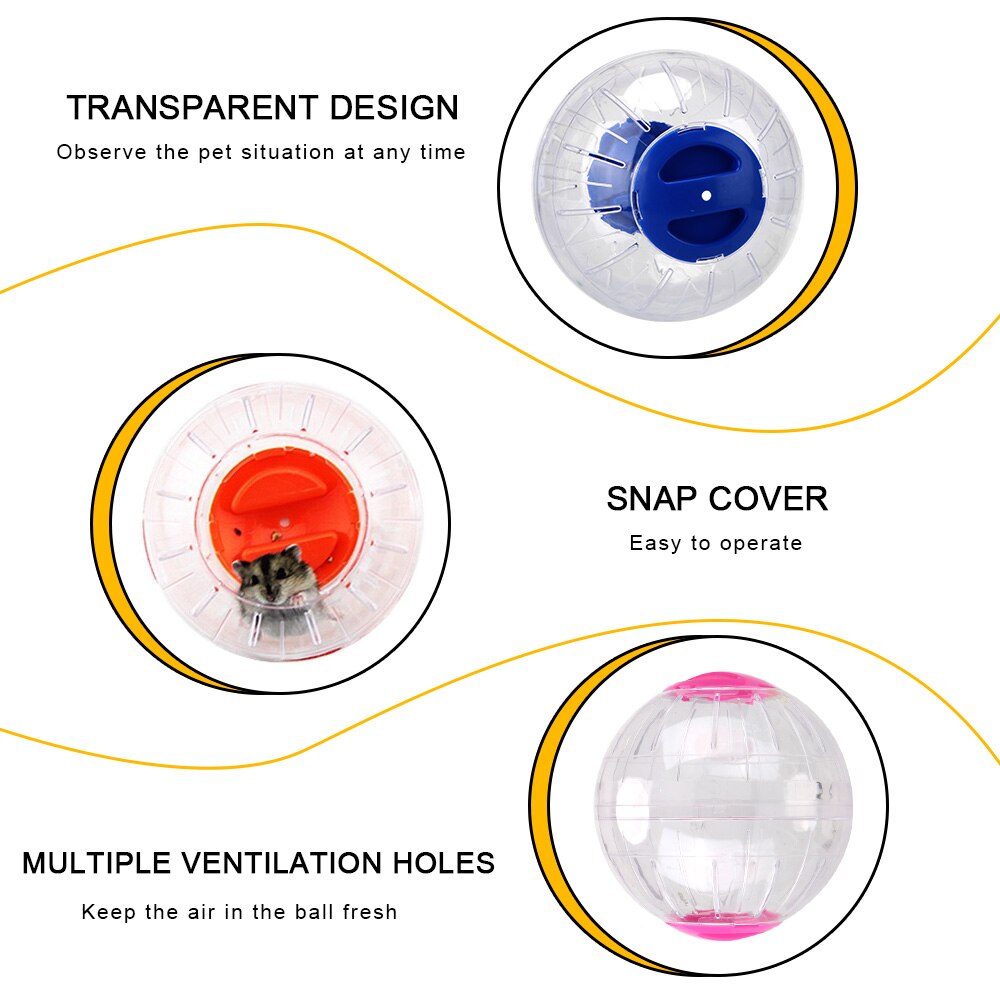 Plastic Portable Pet Rodent Mice Jogging Ball Hamster Running Balls Pet Play Toys Outdoor Sport Ball Hamster Gerbil Rat Exercise