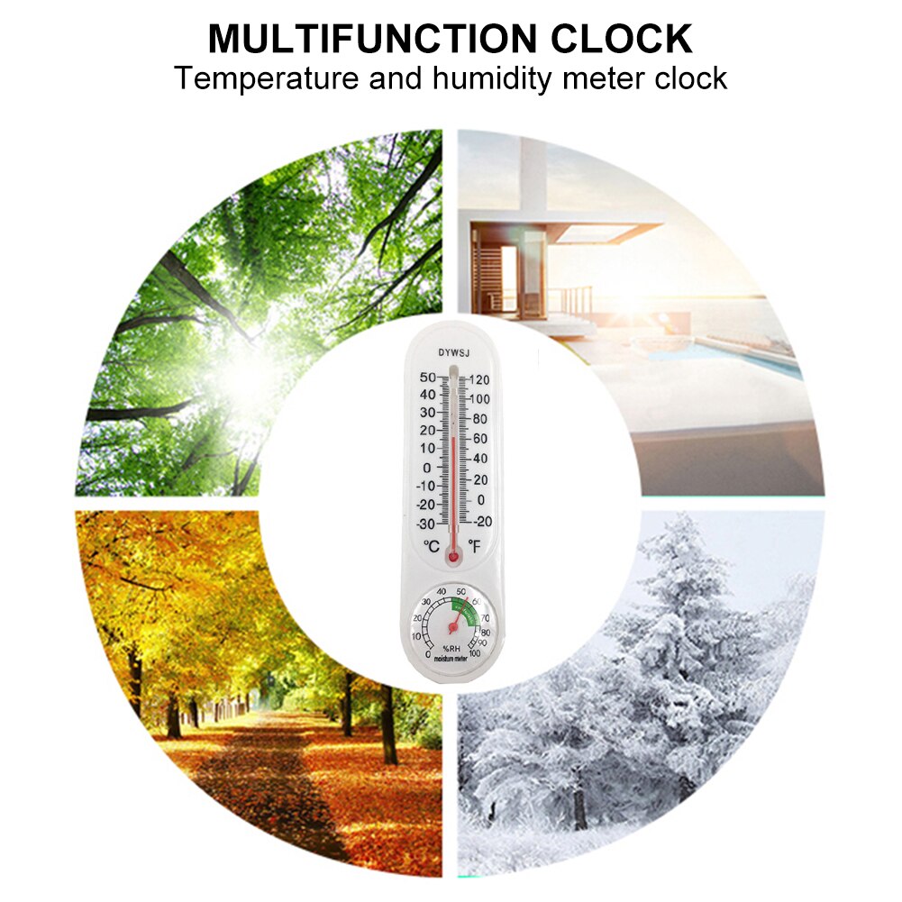 Muur Thermometer Indoor Outdoor Hangen Tuin Kas Fokken Thermometer Vochtigheid Meter Hygrometer Meting Tool