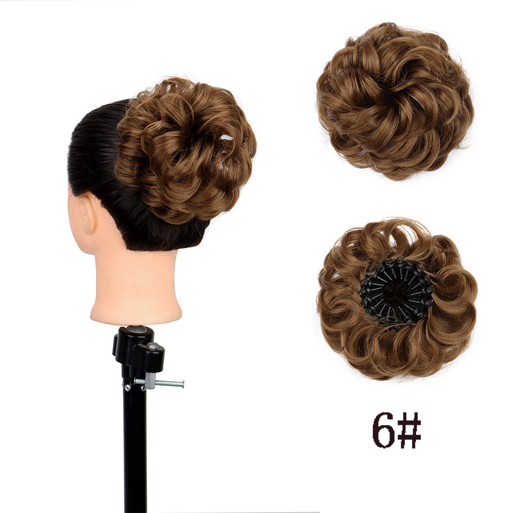 Syntetyczne doczepiane koki robić włosów roztrzepane kręstożek włosy Scrunchies treski syntetyczne Chignon pączek Updo treski dla kobiet: #6