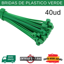 Juego de 40 bridas de plástico verde con autobloqueo, Cable de nailon 3,6x250 mm,3.6x150mm, 3.6x100mm