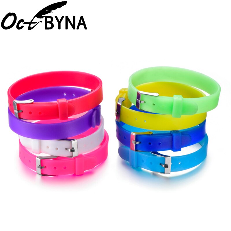 Octbyna Künstliche Silikon Edelstahl Armbinde Armbinde Für Frauen Diy Schmuck gemischt Farbe