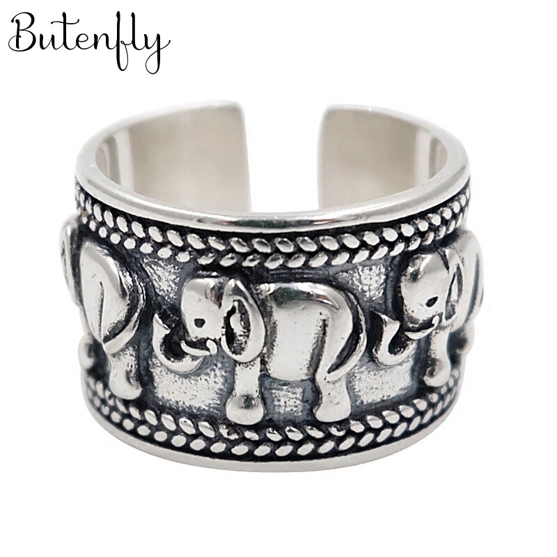 Persoonlijkheid Bohemian Vintage Olifant Ringen Voor Vrouwen Mannen Vintage Ringen Gothic Sieraden Valentines