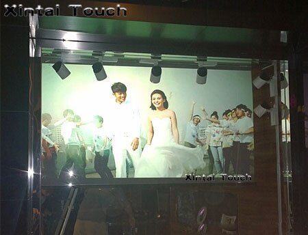 ! ! Ultra black rear projection film screen for window advertise display