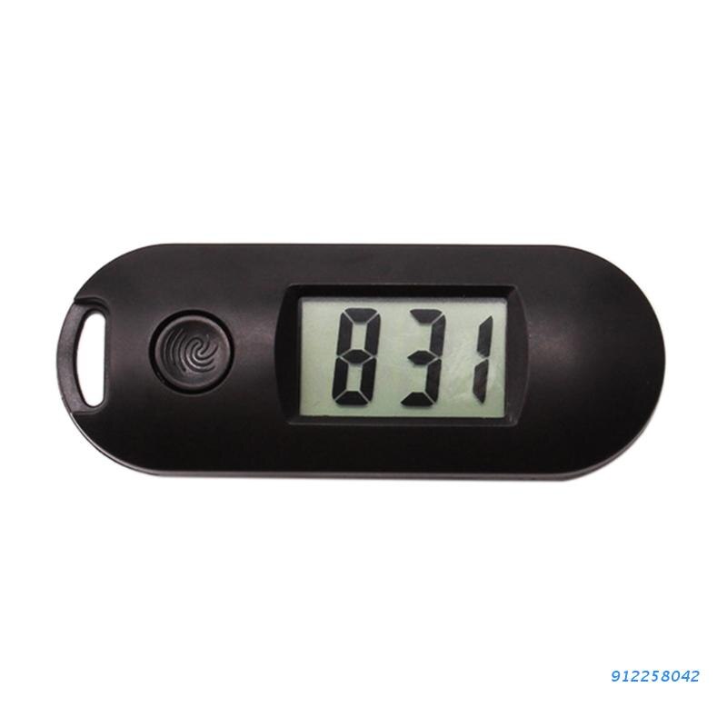 Silent Luminous Mini Portable Digital Electronic Clock Student Exam Study Library Pocket Watch Green Backlight LCD Display: Black