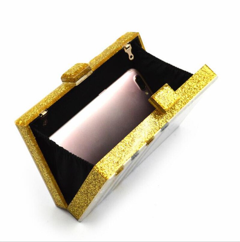 women patchwork evening clutch bags Acrylic bling wedding wallets with chain shoulder bags MN1577