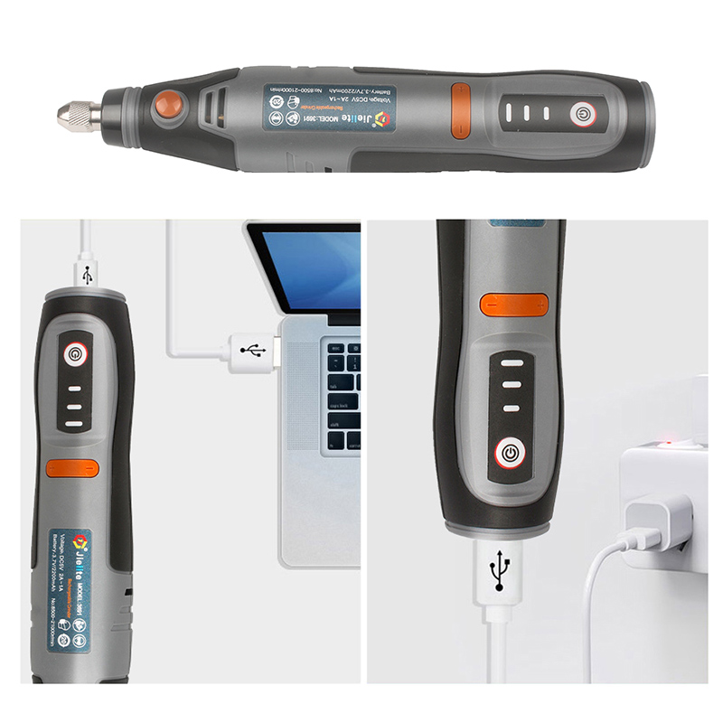21000 obr./min USB bezprzewodowe narzędzie obrotowe Dremel mini wiertarka grawerowanie pióro elektryczna USB mini bezprzewodowa wiertarka z akcesoriami zestaw robić majsterkowania