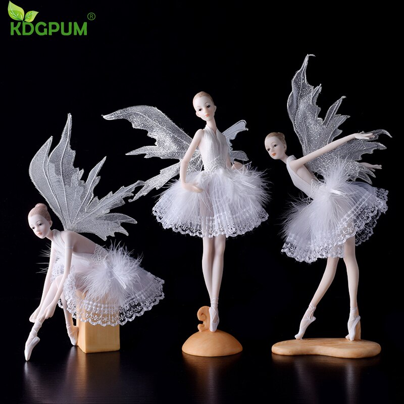 Figura de resina de estilo moderno para decoración del hogar, figura de Ballet, Ángel, chica bailando, para escritorio
