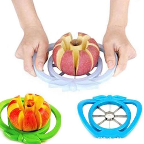 Stainless Steel+ Plastic Kitchen apple slicer Easy Cutter Pear Fruit Divider Tool Comfort Handle for Kitchen Apple Peeler