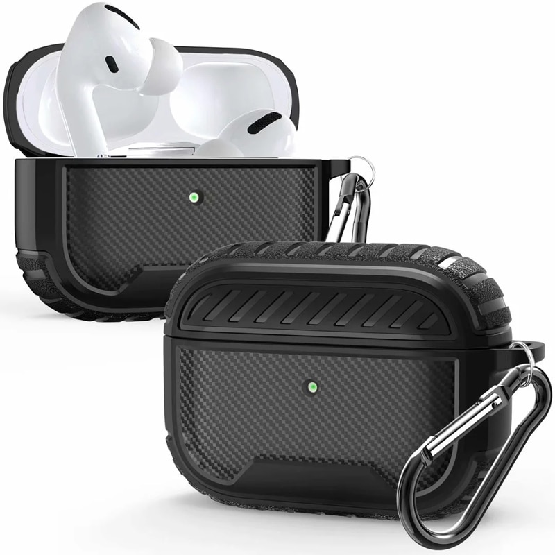 Carbon Fiber Earphone Case for Apple Airpods Pro Case for Airpods 1 2 3 Soft Shell Shockproof Cover Case for Air pods 1 2 3 Pro