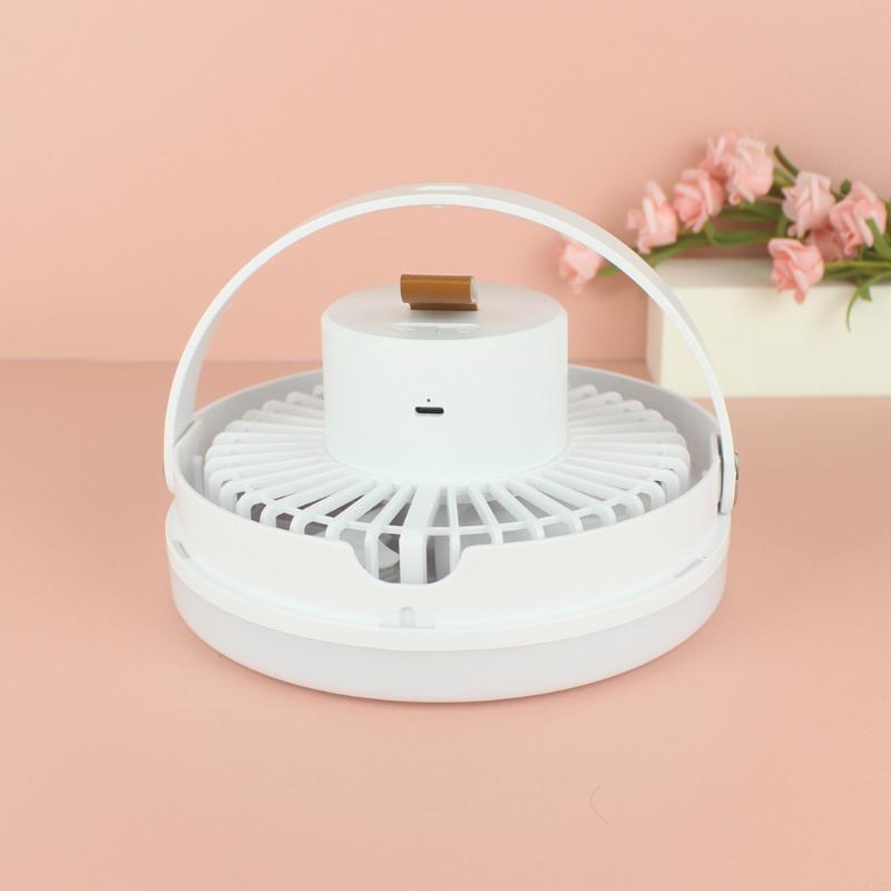 K32C Remote Control USB Ceiling Fan Air Cooler USB Fans for Bed Camping Outdoor Hanging for Camper Tents Hanger Fan 3 Colors