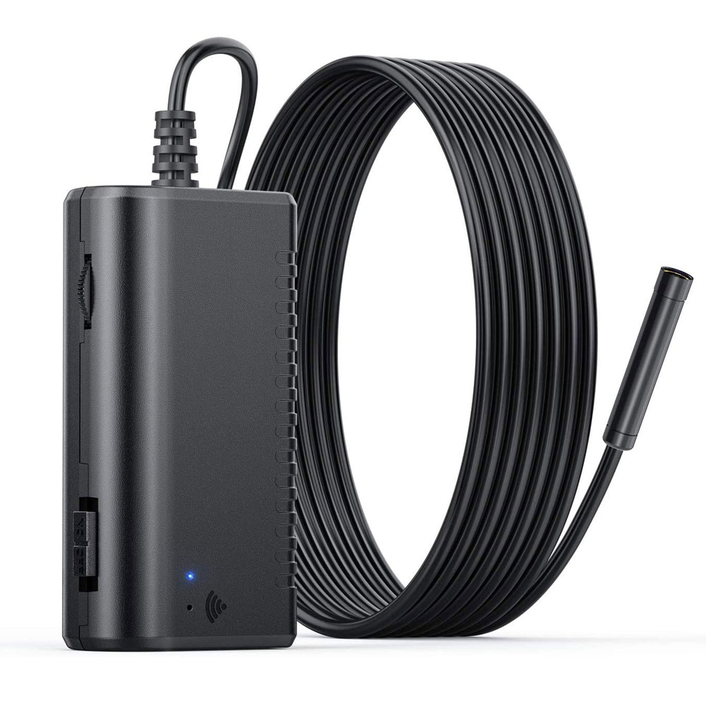 Wireless Endoscope IP67 Waterproof WiFi Borescope Inspection 2.0 Megapixels HD Snake Camera for Android iOS Smartphone iPhone