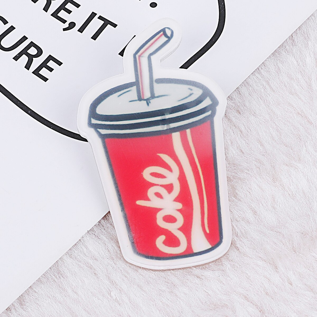 Søde akryl badges nåle til tøj/taske/sko dekoration badge rygsæk frugt pizza pin knap akryl broche