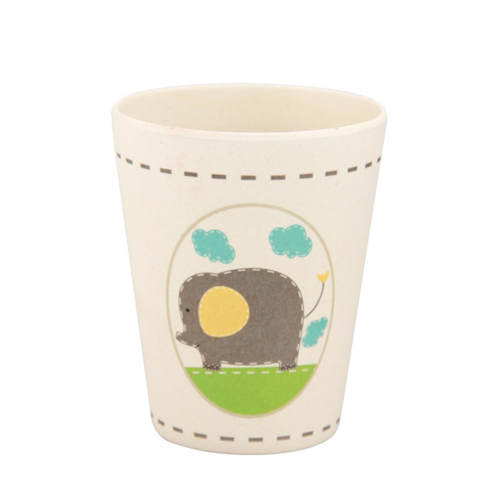 260mL Kawaii Cartoon Animals Bamboo Fiber Mugs Cup for Kids Baby Children: Small Elephant