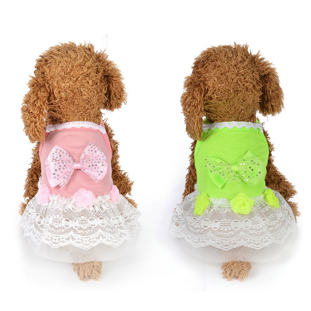 Huisdier kat hondenkleding kleine hond kat prinses kant kleding jurk rok zomer kostuum voor teddy huisdier prinses jurk rok