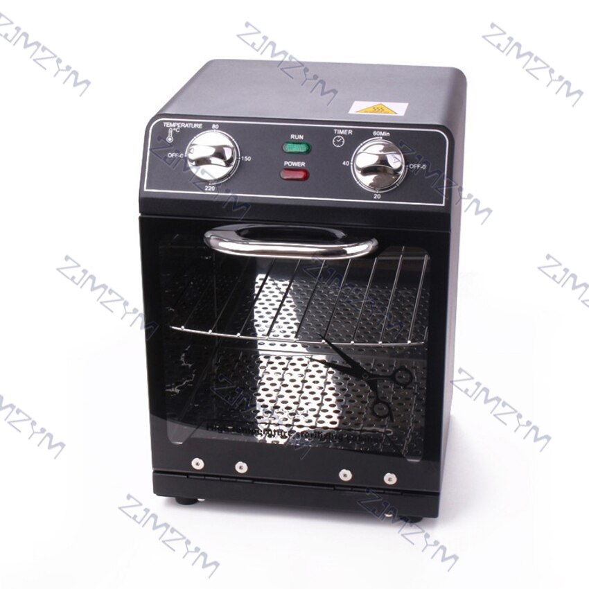 SM-220 Disinfection Cabinet 12L 600W High temperature UV Sterilizing Disinfection Heater Sterilizing Nail Art Tool 110V/220V: US 110V Black