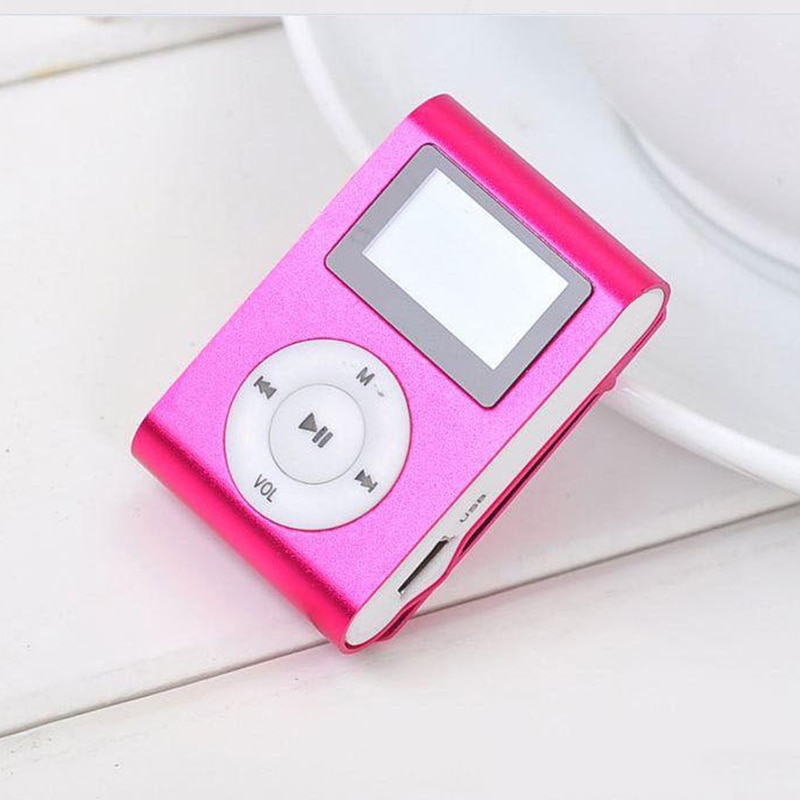 Mini Mp3 Speler Pocket Audio Usb Clip MP3 Speler Lcd-scherm Ondersteuning 32 Gb Micro Sd Tf Card Radio Walkman lied Ondertitels 6 Kleuren: 6