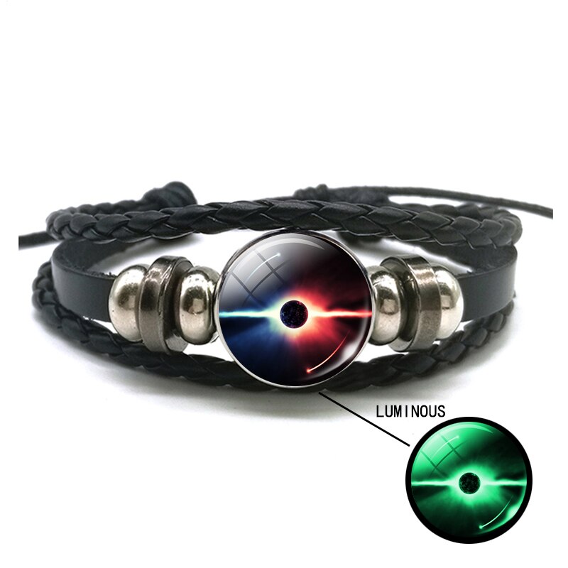 Leucht Yin Yang Geflochtene Leder Armbinde Jahrgang Tai Chi Kung Fu Zeichen Druckknopf Armbinde Männer Frauen Handgemachte Accessoires: Größe 14