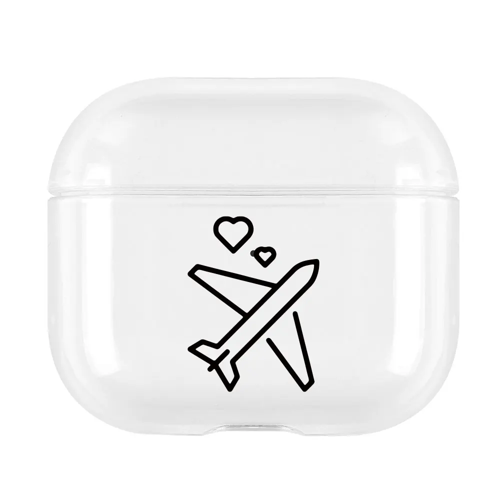 Bonito mapa de viagem do mundo caso de fones de ouvido para apple airpods 4 4th 3rd 3 2 2nd 1 escudo airpods pro macio transparente fone de ouvido capa: XL / MULTICOLOR