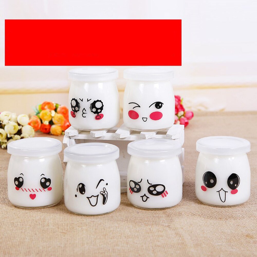 10 stuks 150ml mooie puddingflessen, hittebestendige yoghurtbekers, bekers, gelei-potjes voor thuis (willekeurig patroon)