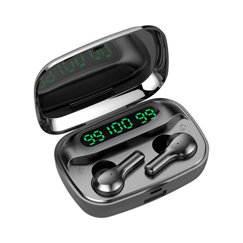 R3 Wireless Earbuds Bluetooth 5.0 Noise Cancellation Earphones In Ear With 2000mAh Charging Case IPX7 Waterproof And Sweatproof: Black