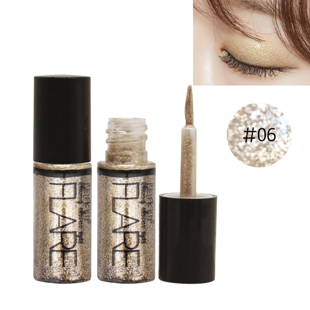 1pc langtidsholdbare vandtætte flydende øjenskygger metallisk glød glitter flydende eyeliner til kvinder fest makeup skønhed øje kosmetik: 6