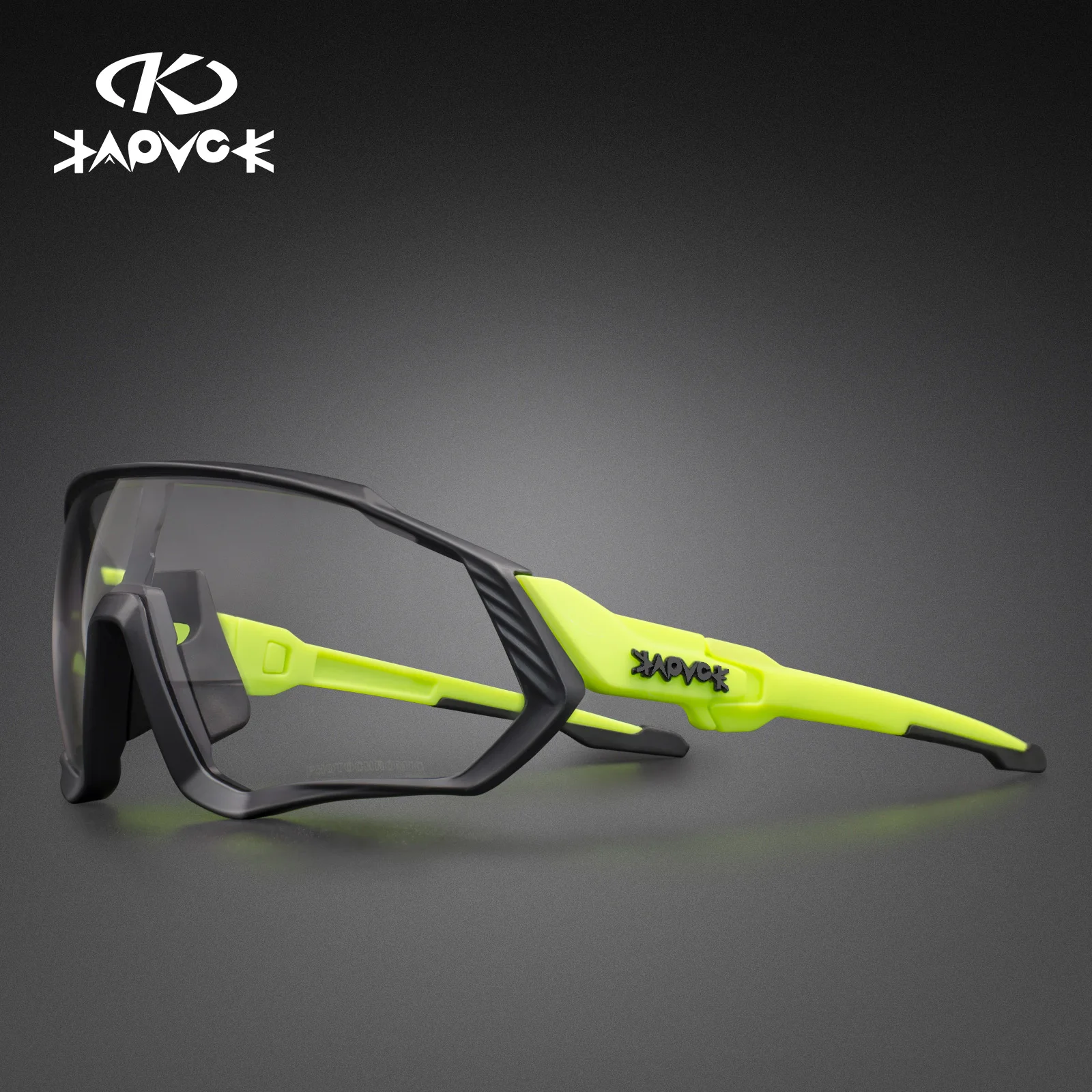 Kapvoe fotochromowe okulary przeciwsłoneczne na rower mężczyźni kobiety Sport Road Mtb rower górski okulary rowerowe okulary rowerowe okulary gogle: zgniły zielony