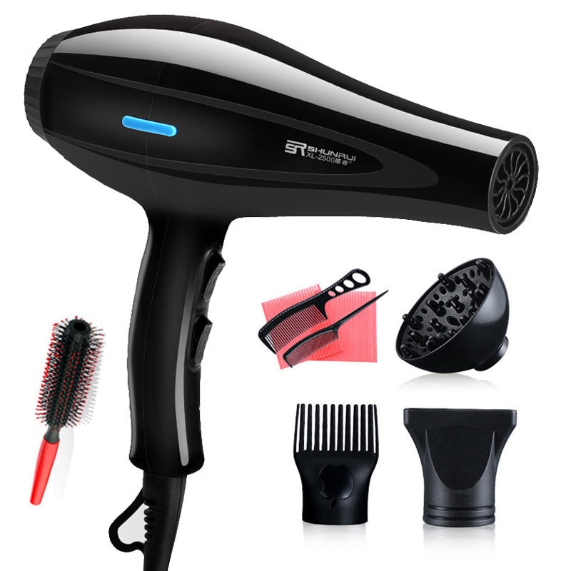 Ionic Hair Dryers Brush Straightener for and Cold Blow Dryer Non-slip Blowdryer with Nozzle 210V-240V Quiet