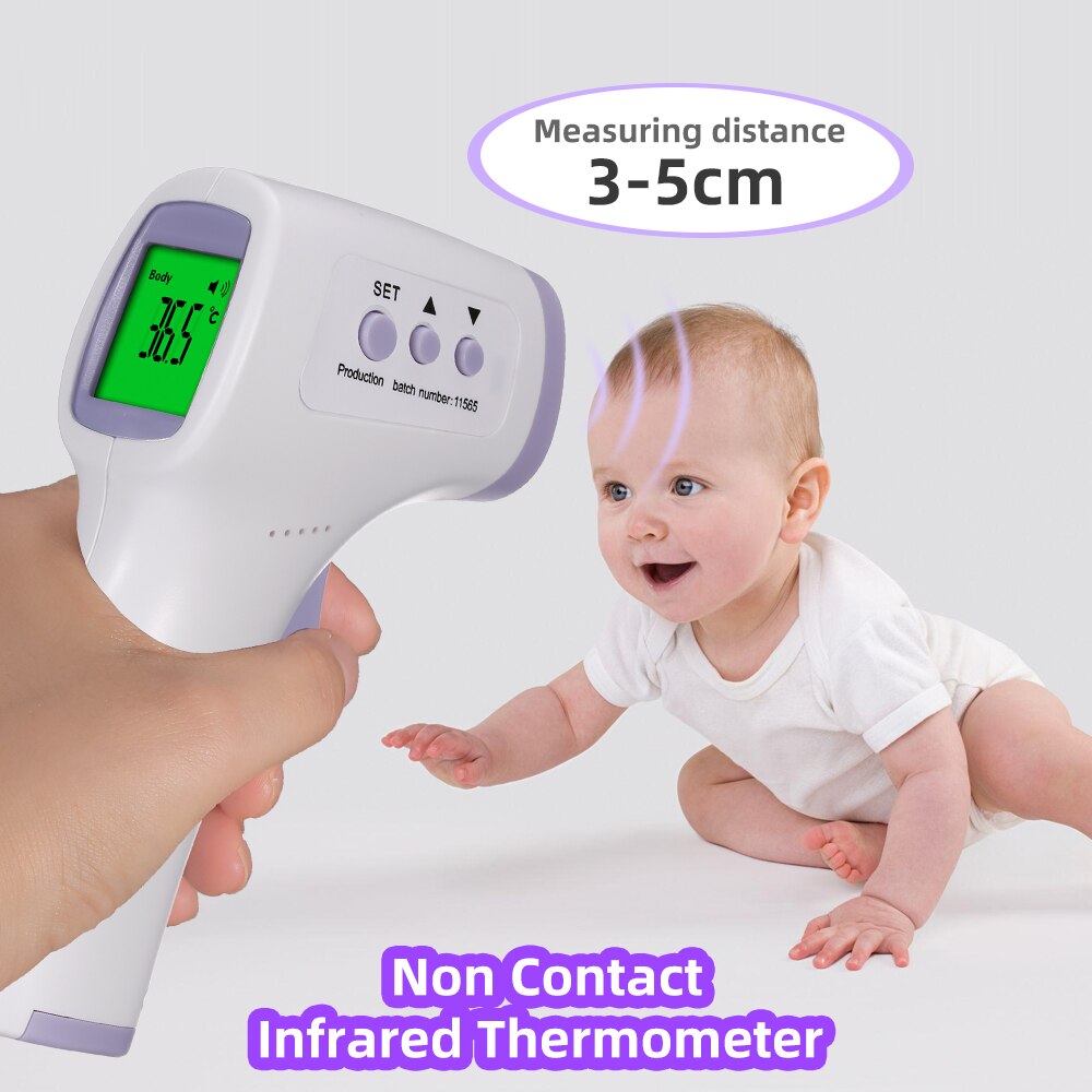 Infrared Thermometer Forehead Body Non-Contact Digital Infrared Thermometer Baby Adults Fever Ear Thermometer ℃ and ℉ Switchable
