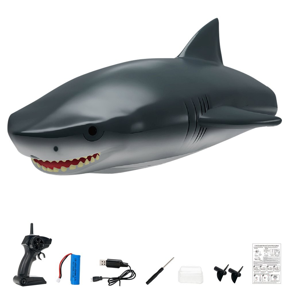 B818 2 In 1 2.4G RC Ship High-speed Remote Control Shark Boat Electric Speedboat RC Simulation Boat Model Toys: Default Title