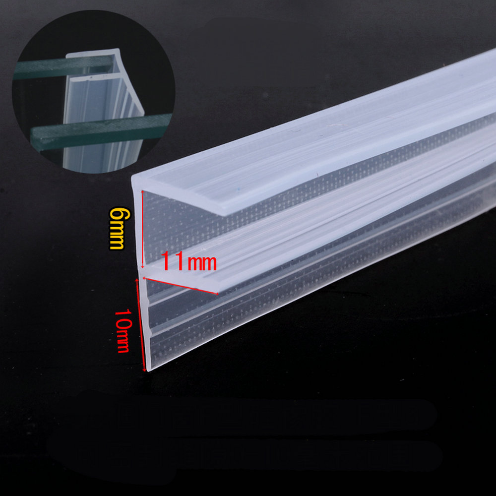 Tochtstrip Draft Stopper 6mm Glas Zweefvliegen Screen Sliding Sash Douche Deur Window Seals Diepgang Excluder Siliconen Strip 5 m F
