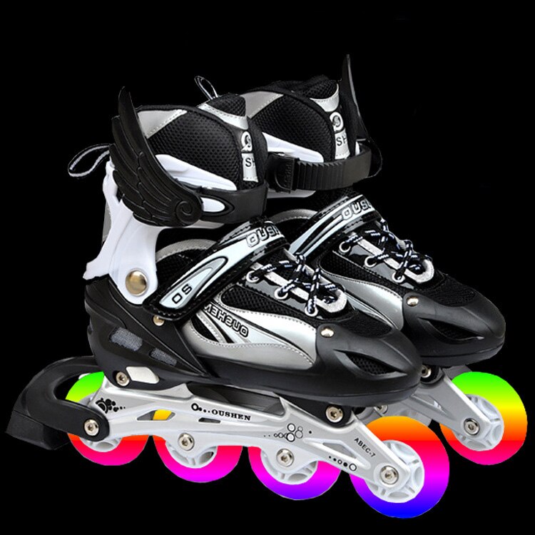 Inline skates adult roller skates adjustable aluminum stand with flash wheels skates exercise