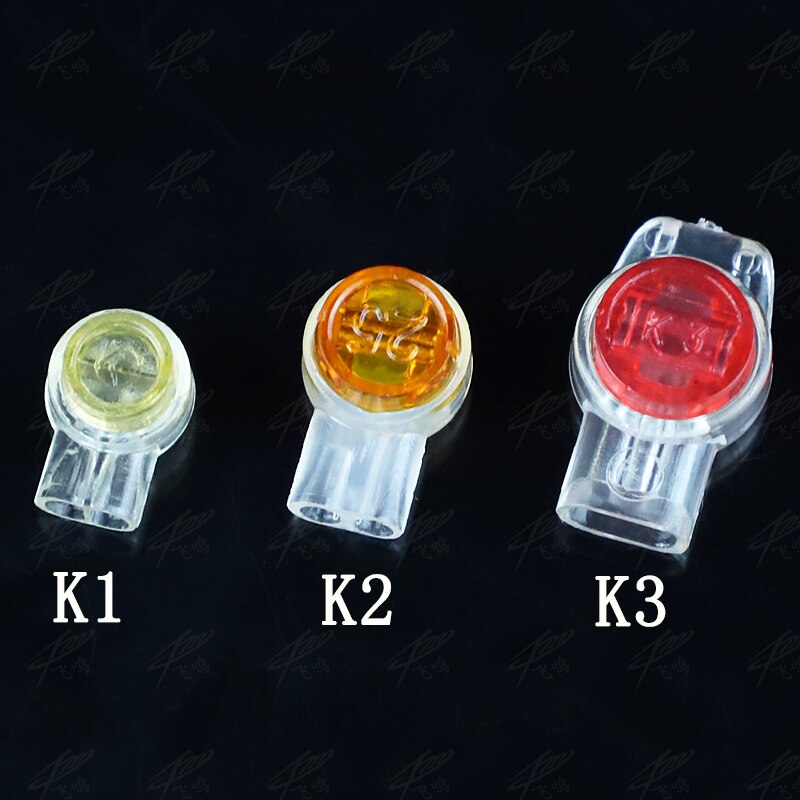 50pcs Rj45 Connector Crimp Connection Terminals K1 K2 K3 Connector Waterproof Wiring Ethernet Cable Telephone Cord Terminals