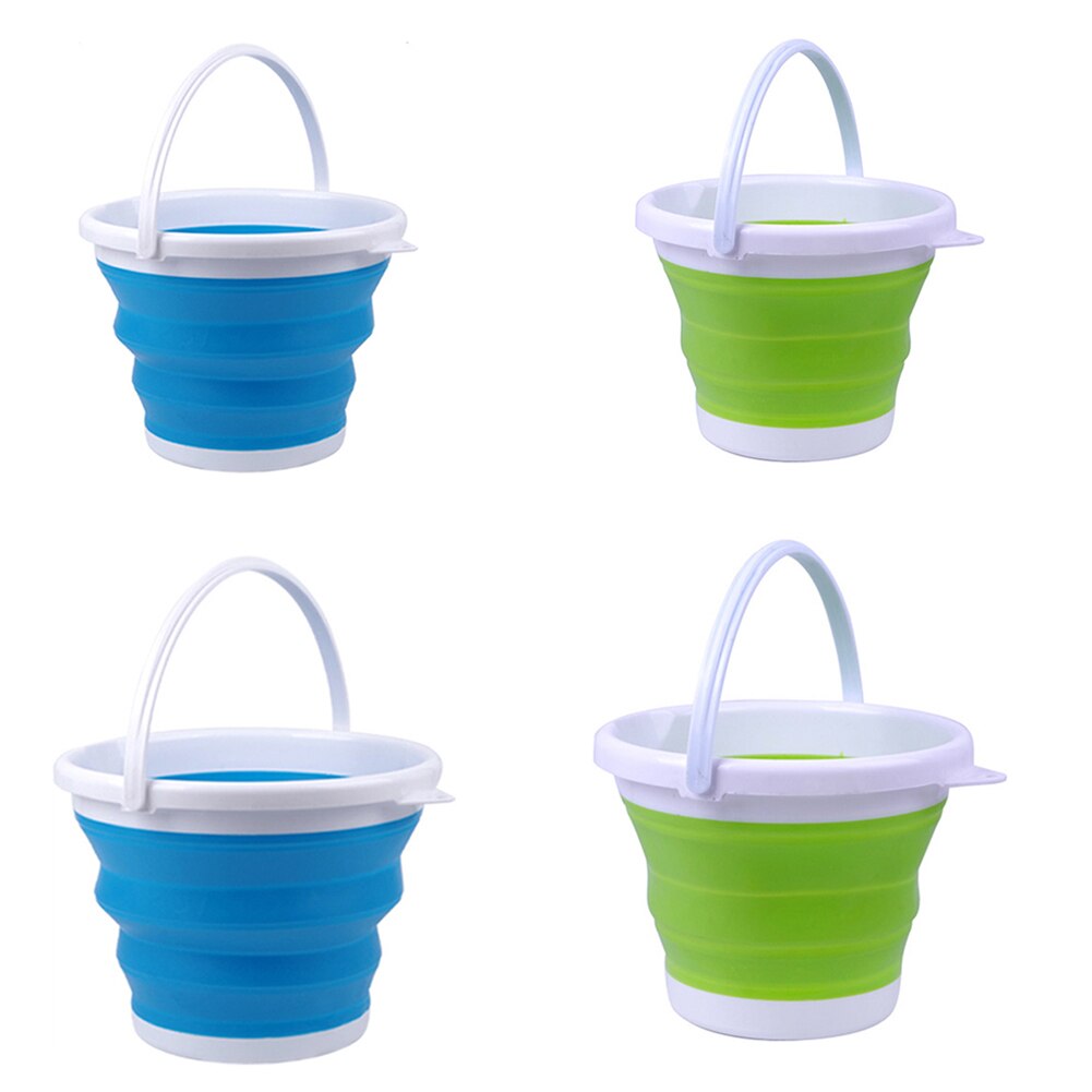 3/5L Collapsible Bucket Portable Folding Bucket Lid Car Washing Barrel Children Outdoor Fishing Travel Water Container
