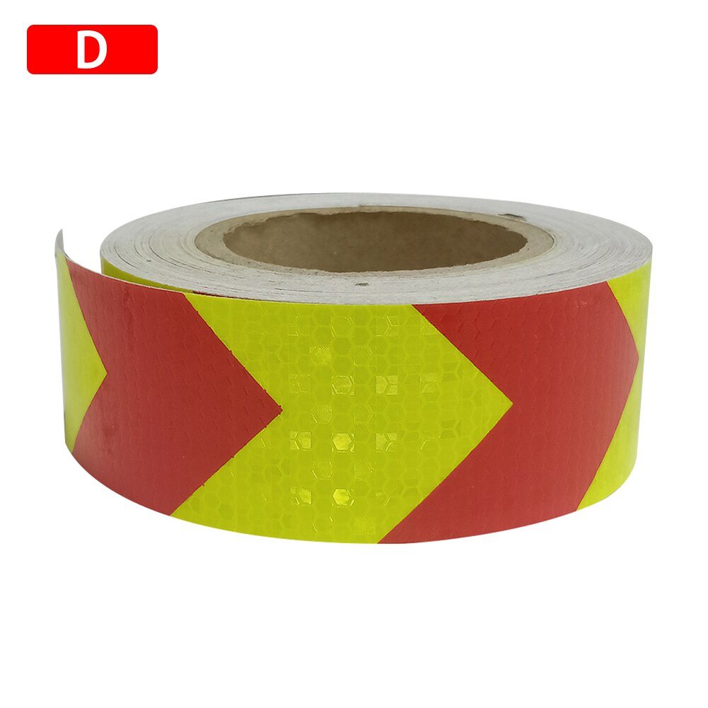 5cm*300cm Car Arrow Reflective Tape Decoration Stickers Car Warning Safety Reflection Tape Film Strip Stickers Car Styling: D