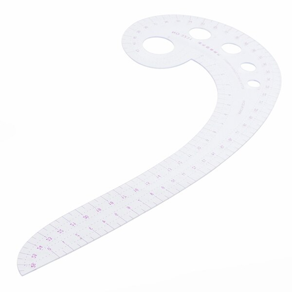 SODIAL(R) 11.8&quot; Long Comma Shaped Plastic Transparent French Curve Ruler Spline