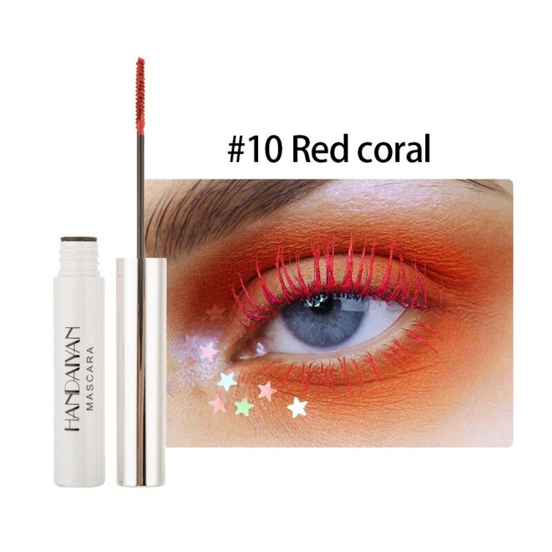 Blå grøn rød lilla sort hvid blæk mascara hurtigtørre øjenvipper krølle forlængelse makeup vandfast mascara øjenvipper: 10
