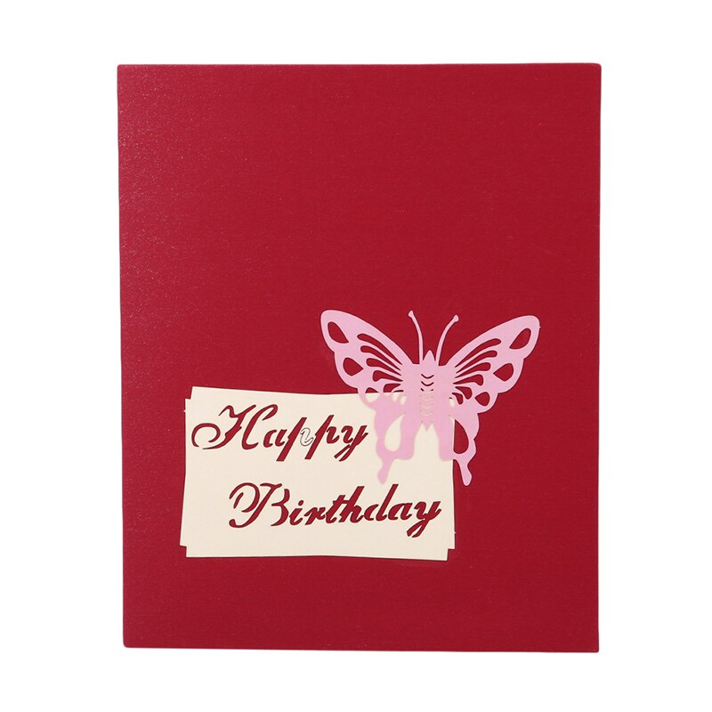 3D Butterfly Greeting Cards Handmade Birthday Wedding Invitation 3D Up Card