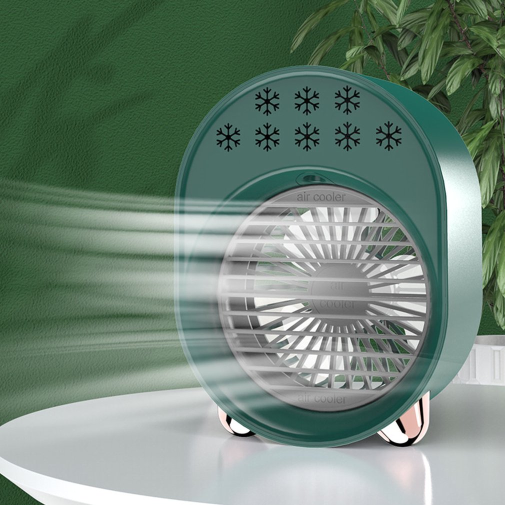Portable Mini Conditioner 7 Colors Light Multifunction USB Plug-in Humidifier Office Home Desktop Refrigeration Fan