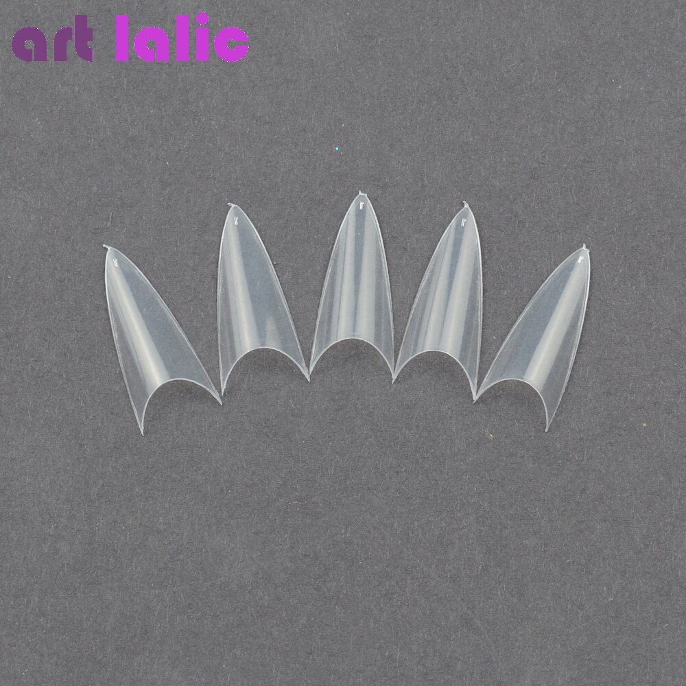 500 Tips False Nail Clear Natuurlijke Witte Valse Punt Stiletto Franse Acryl Uv Gel Nail Tips