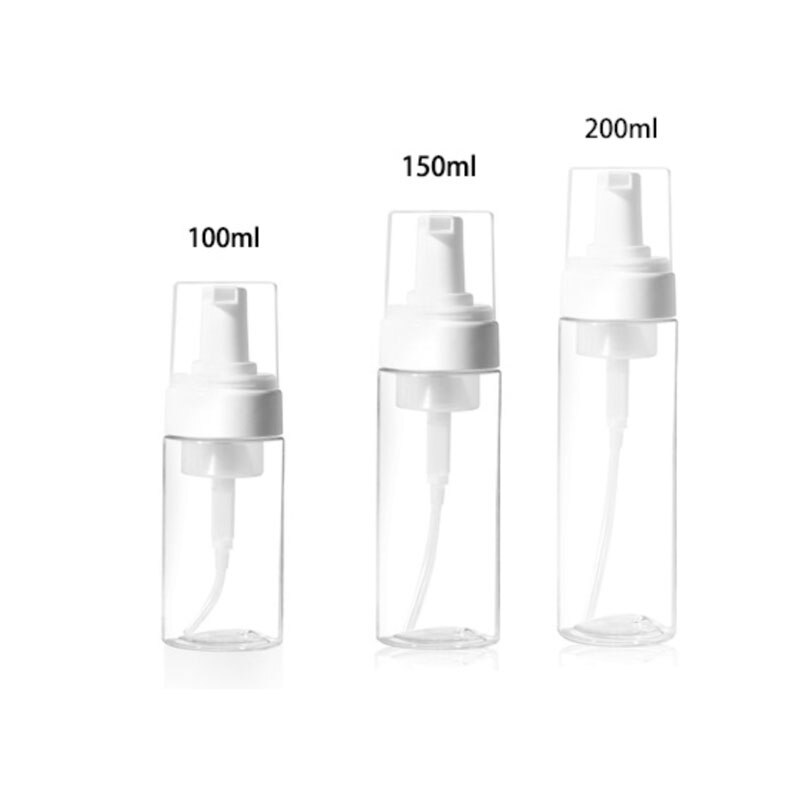 50/100/150/200Ml Schuim Fles Plastic Schuim Pomp Fles Lege Gezicht Wimpers Cosmetische Fles Cleaner zeepdispenser: 100ml 150ml 200ml