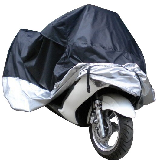 Waterproof Breathable Outdoor UV Protector Motobike Rain Dust Cover Bike Motorcycle Cover for all motorcycle: XL / Black