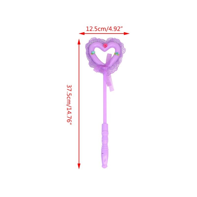 Lichtgevende toverstaf speelgoed hart liefde prinses cosplay flash sticks dxad