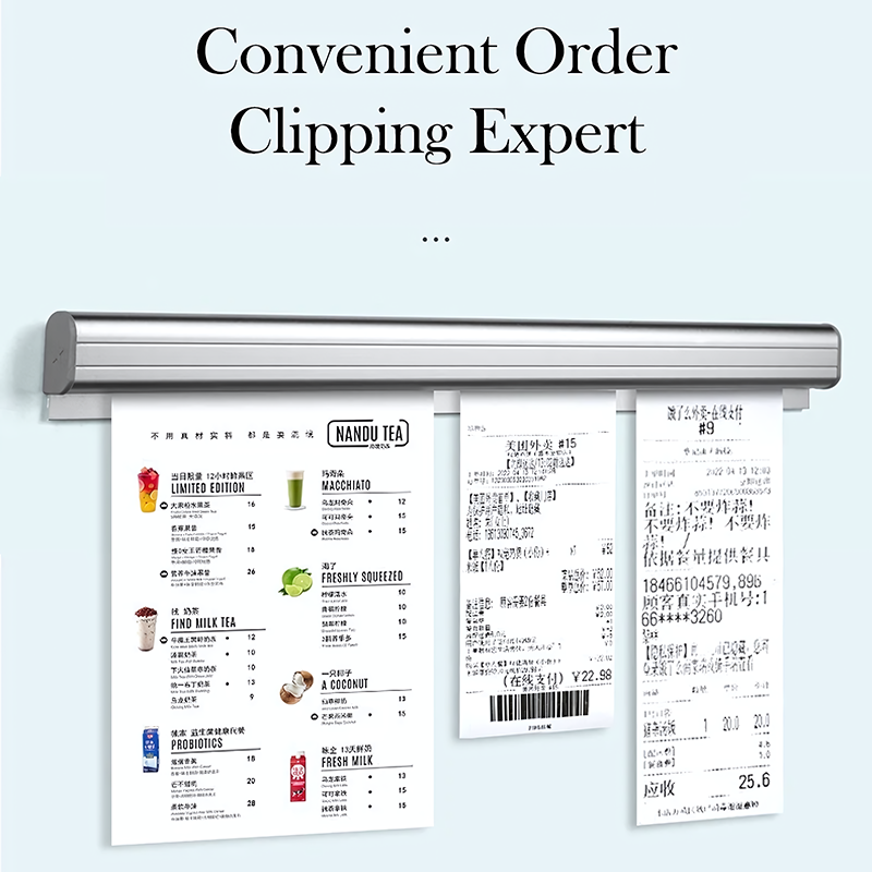 Kitchen Ticket Holder Restaurant Order Holder Slide Check Rack Paper Tab Clip Display Organizer Guest Receipt Bill Hanging Rack