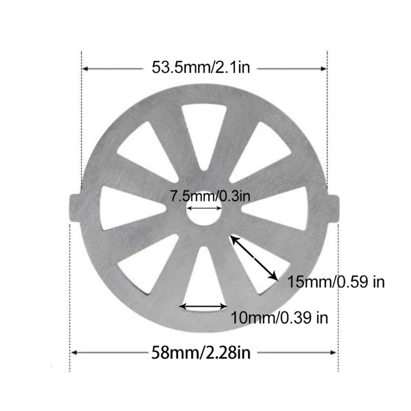 Vleesmolen Disc Mincer Plaat Vleesmolen Vervanging Accessoires voor Keuken: Donker Kaki