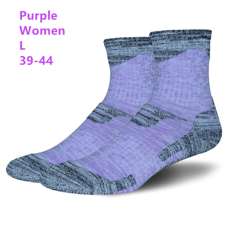 R-BAO 2 paren/partij Winter Thermische Ski Sokken Mannen Vrouwen Sport Snowboard Sokken Thermosocks Fietsen Trekking Wandelen Sokken: Women Purple L