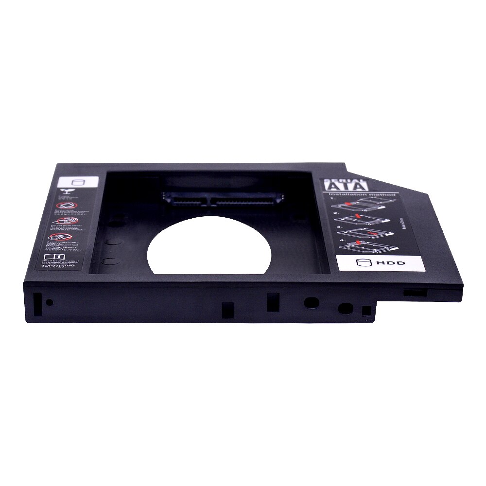 Plast sata 3.0 2nd hdd ssd caddy 12.7mm för 2.5 " 2tb ssd fodral hårddisk hölje laptop dvd-rom optisk bay box optiker